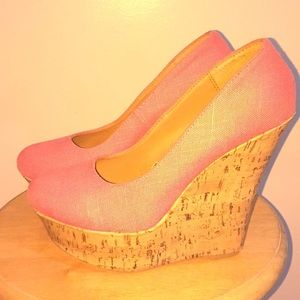 Pink high wedges!